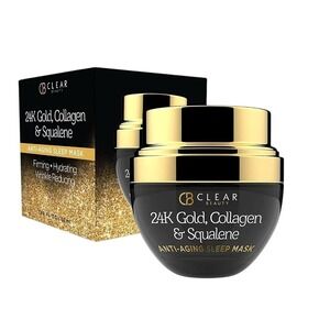 Clear Beauty 24K Gold Collagen & Squalene Anti-Aging Sleep Mask Night Cream 50ml
